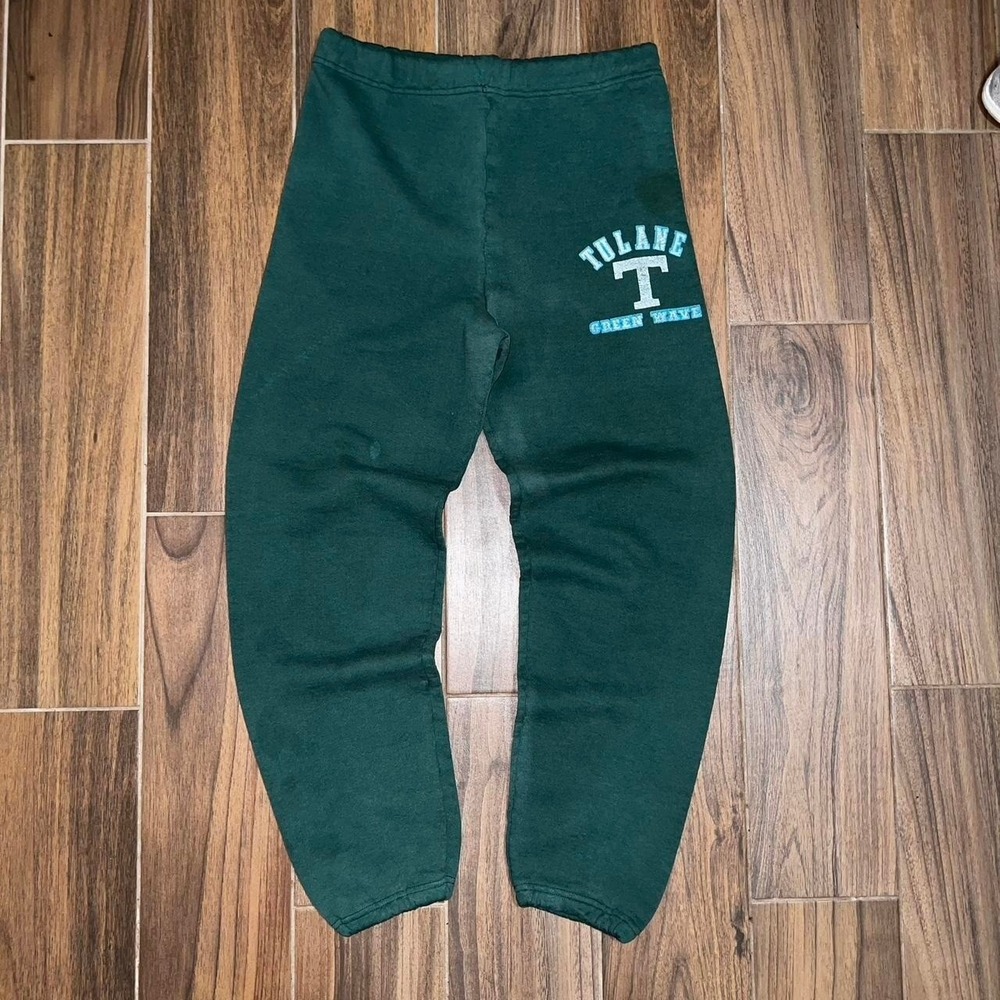 Vintage 90s Russell Athletic Tulane University Jogger Sweatpants Faded USA S